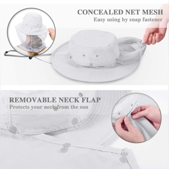 Palmyth Head Net Hat, Sun Hat Safari Hat - Picture 2 of 6